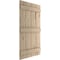 Ekena Millwork Rustic Four Board Joined Board-n-Batten Hand Hewn Faux Wood Shutters, 22W x 60H, PR SHUBJS22X60HHPR - alternate 4